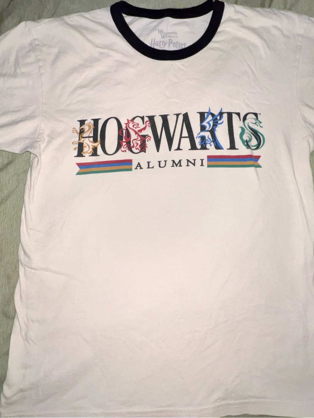 Warner Bros. Harry Potter White Tee with Black Trim